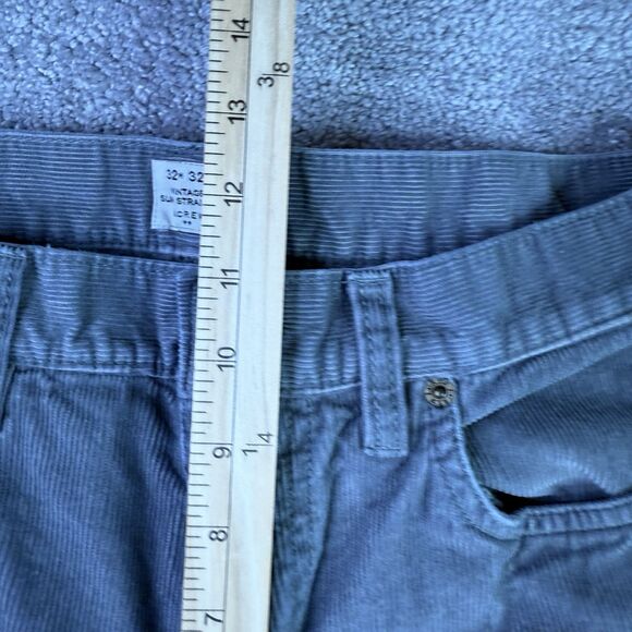 J Crew Pants Men’s 32x30 Gray Slim Straight Corduroy Casual Business - Picture 9 of 9